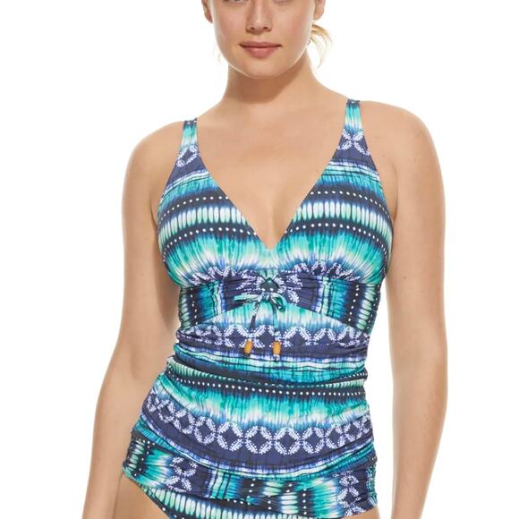 Bleu Rod Beattie Sun Sea & Sand Tankini Top 6 D - Picture 1 of 9
